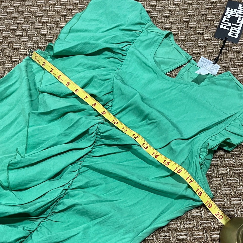Chic Green Ruffle Maxi Dress - Picture 5 of 8